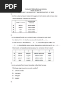 Worksheet on Iron Extraction and Reactivtiy