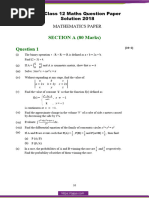 ISC Class 12 Maths Question Paper Solution 2018