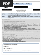 Practice Test 04 Test Paper Yakeen NEET 2.0 (Alpha).