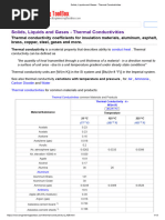 Solids, Liquids and Gases - Thermal Conductivities