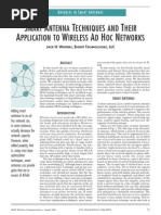 S A T T A W A H N: Mart Ntenna Echniques and Heir Pplication To Ireless D OC Etworks