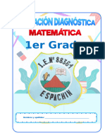 4.- Evaluación Diagnóstica - Matemática 2024 - Editora Quipus Perú (1°)