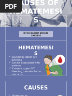 Etiologies of Hematemesis