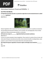 Worksheet Solutions_ Forest and Wildlife - 1 - Social Studies for Class 4 PDF Download