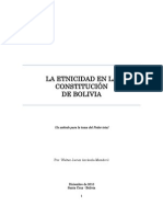 La Etnicidad en La Constitución de Bolivia