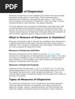 Measures of Dispersion