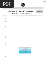 Upthrust in Fluid , Archimedes's Principle and Flotation : Short Notes (Only PDF) || Radiant 2025