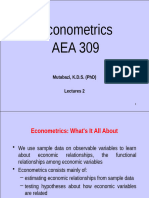 AEA 309 - Lecture 2