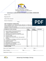 University Supervisor Form