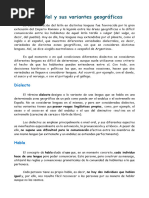 Sergio Minguillón Benito - 5.3. El español y sus variantes geográficas