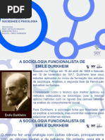 PSI - COMPORTAMENTO, SOCIEDADE E PSICOLOGIA - AULA 02 - ÉMILE DURKHEIM