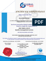 ISO Sample Certificate