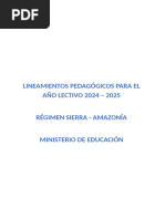 Lineamientos pedagógicos del año 2024 - 2025_Sierra - Amazonía