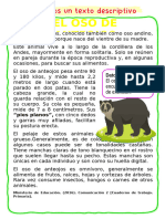 Ficha Leemos El Oso de Anteojos Maestra Janet