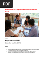 Elaboración del Proyecto Educativo Institucional (PEI)