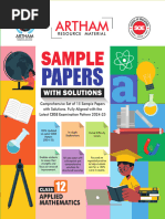 Class 12 Applied Mathematics Sample Paper Set 15