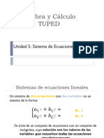 Teoría Sistema de Ecuaciones Lineales