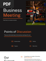 Black and Orange Dark Simple and Straightforward Gym Business Meeting Visual Charts Presentation