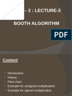 Lecture 3 - Booth Algorithm