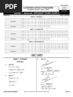 0812 Enthusiast Score-I Answerkey Solution P