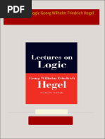 Instant Download Lectures on Logic Georg Wilhelm Friedrich Hegel PDF All Chapters