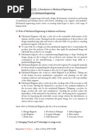 UNIT I Introduction to Mehanical Engineering