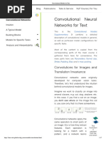 Convolutional Models for Text