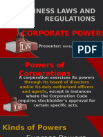 CORPORATE POWERS