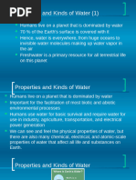 Properties and Kinds of Water Lec 2