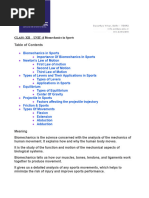 Unit-8 Class 12 New Biomechanics in sports