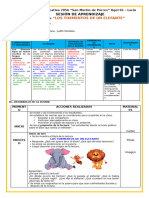 SESION DE APRENDIZAJE LOS TORMENTOS DE UN ELEFANTE- PLAN LECTOR