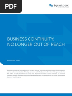 Business Continuity: No Longer Out of Reach