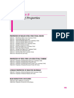 Table of Properties - Wide Flange, T, C, L