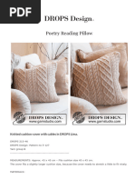 Poetry Reading Pillow - Knitted cushion-cover with cables in DROPS Lima. - Free pattern by DROPS Design