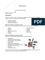 Practical 01-05 Computer Hardware Software installation& Troubleshooting