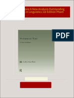 Vietnamese Tone A New Analysis Outstanding Dissertations in Linguistics 1st Edition Pham All Chapters Instant Download