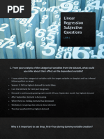 Linear Regression Subjective Questions