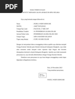 SURAT PERNYATAAN TIDAK MENUNTUT MENJADI CPNS