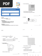 Progression Test Math Stage 4 Paper 2 2023