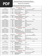 Final Time Table for Winter 2024 Theory Examination