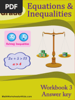 Equations and Inequalitites Answer Book