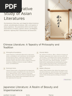 A Comparative Study of Asian Literatures