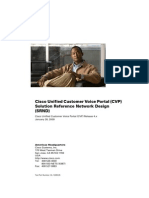 Cisco Unified Customer Voice Portal (CVP) Solution Reference Network Design (SRND)