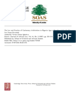 The Law and Practice of Customary Arbitration in Nigeria Agu v. Ikewibe and Applicable