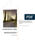 Leadership and management