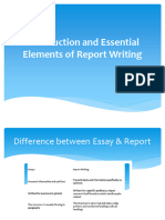 Introduction and Essential Elements of Report Writing (1)