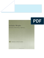 Download ebooks file Syllable Weight Phonetics Phonology Typology Matthew Kelly Gordon all chapters