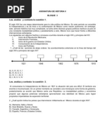 Examen Bloque 3 Historia de Mexico