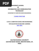 B.tech. CSE Machine Learning 2021-25