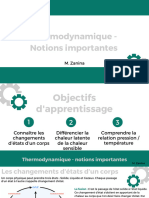 Thermodynamique - notions importantes